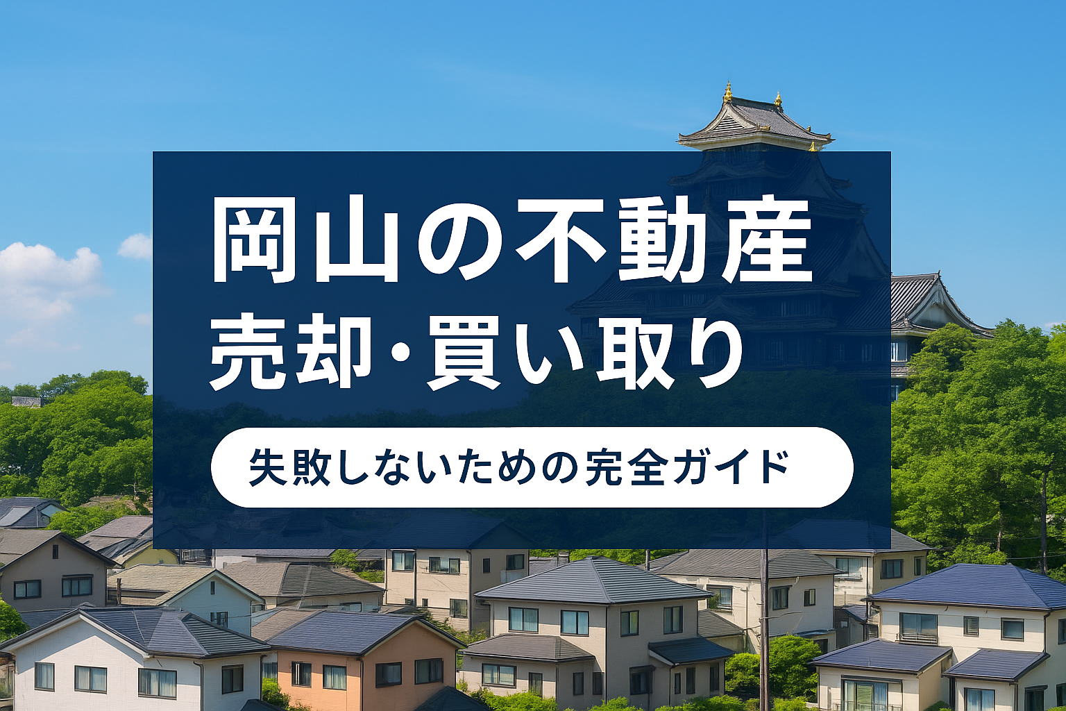 【岡山で不動産売却・買い取りを検討する方へ】失敗しないための完全ガイド｜マイホームを守る賢い選択