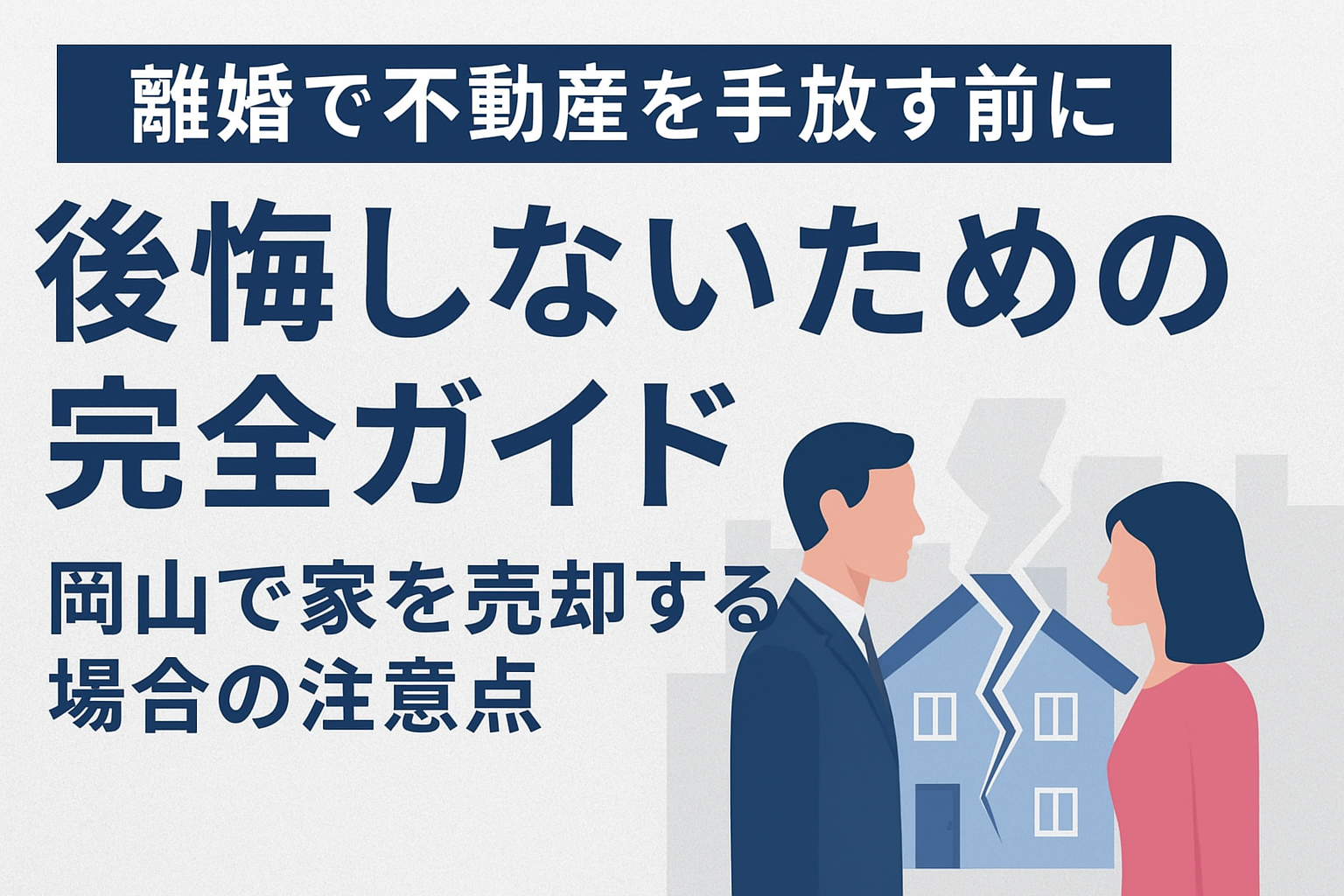 【離婚で不動産を手放す前に】後悔しないための完全ガイド｜岡山で家を売却する場合の注意点